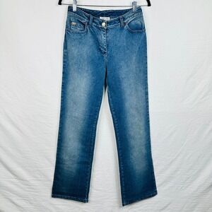 ST. JOHN SPORT by Marie Gray Blue Denim Jeans Pants Size 4‎ Straight Leg Y2K